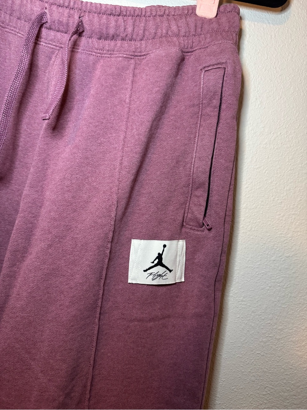 Jordan Women's Essentials Fleece Jogger Pants in a mauve - Picture 4 of 7